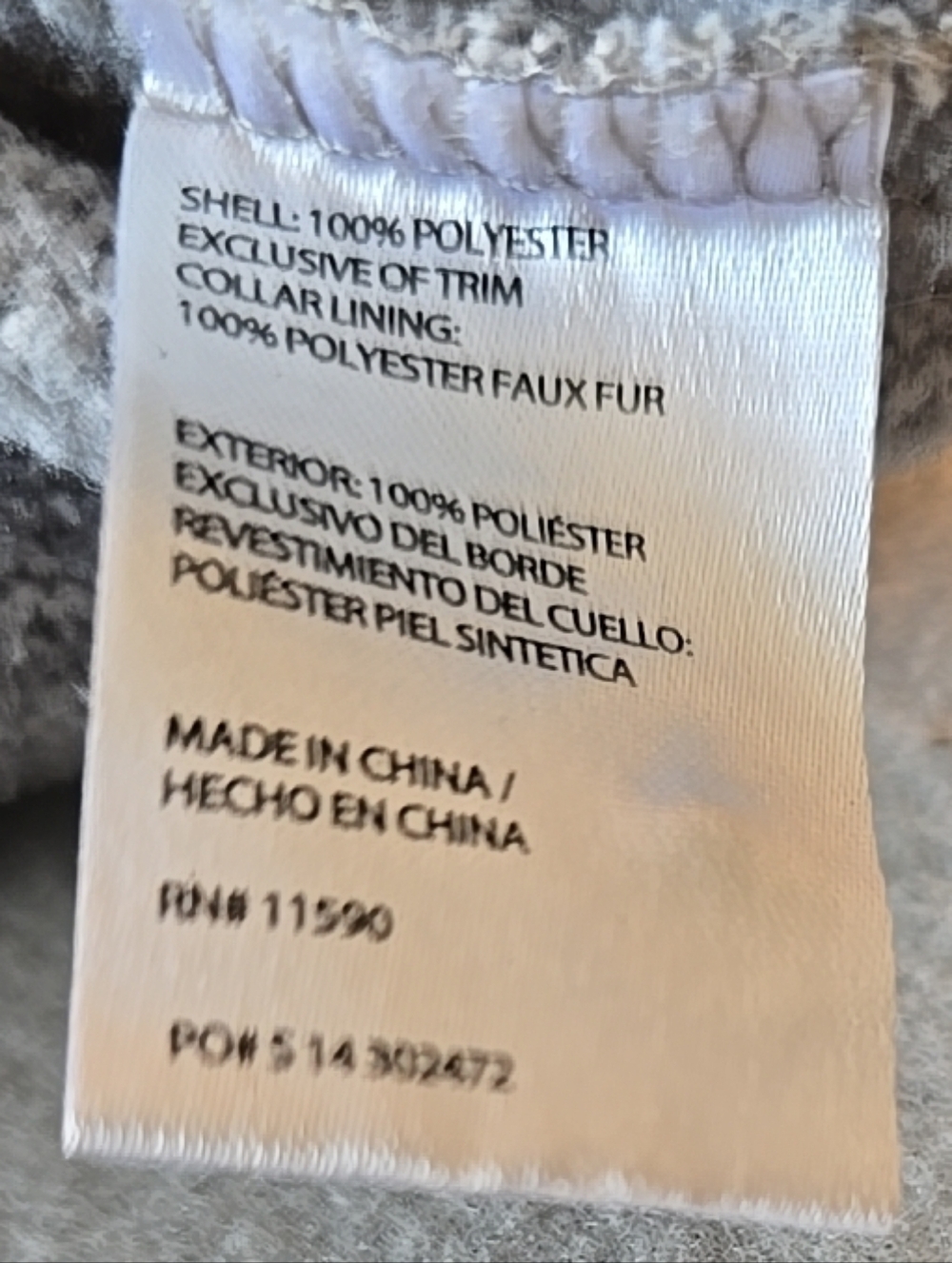 VTG Weatherproof Men’s Grey Knit Zip-Up Sweater with Cream Sherpa Collar - Picture 6 of 8